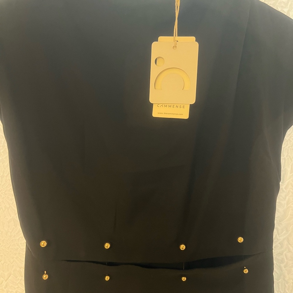 Commense Black Midi Dress